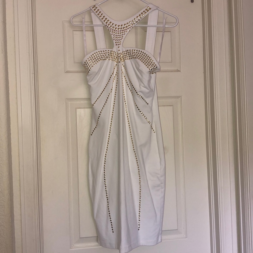 White studded dress
